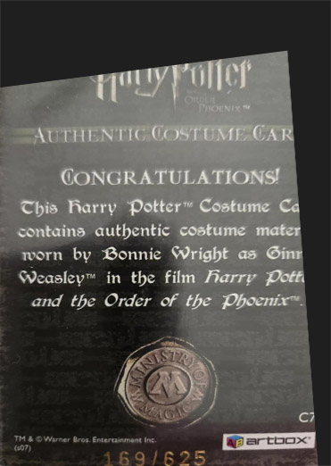 C7 - Ginny Weasley's Green Jacket - Back