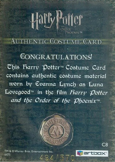 C8 - Luna Lovegood's Purple Trousers - Back