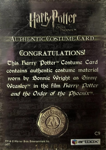 C9 - Ginny Weasley's School Trousers - Back