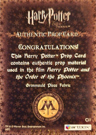 Ci1 - Grimmauld Place Fabric - Back