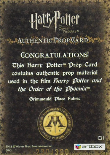 Ci1 - Grimmauld Place Fabric - Back