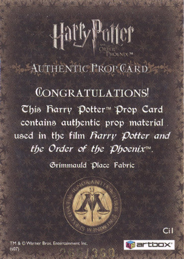 Ci1 - Grimmauld Place Fabric - Back