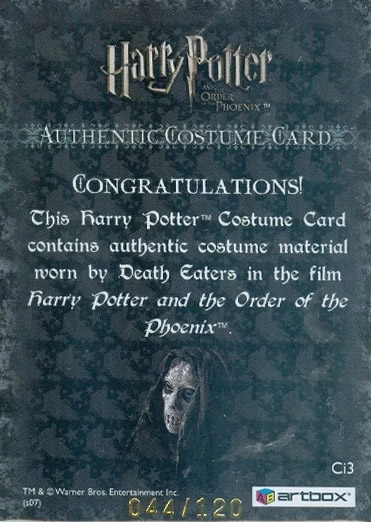 Ci3 - Death Eaters Costume - Back