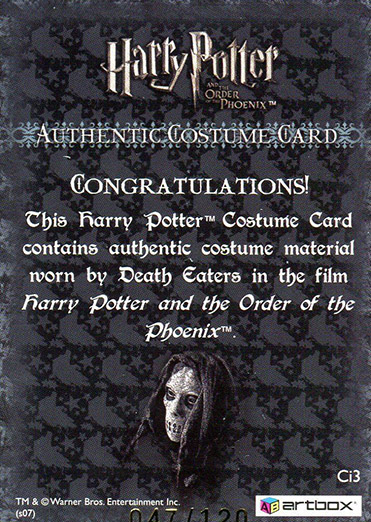 Ci3 - Death Eaters Costume - Back