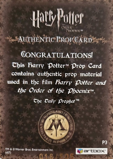 P3 - The Daily Prophet - Back