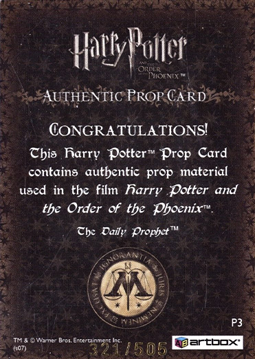 P3 - The Daily Prophet - Back