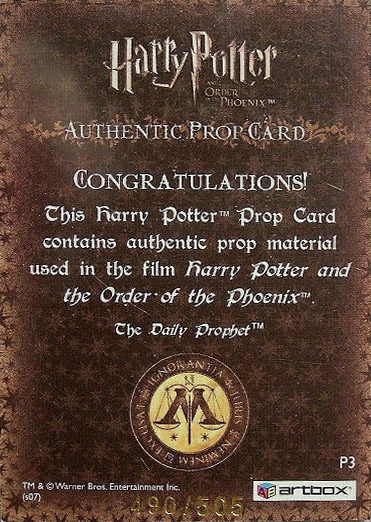 P3 - The Daily Prophet - Back