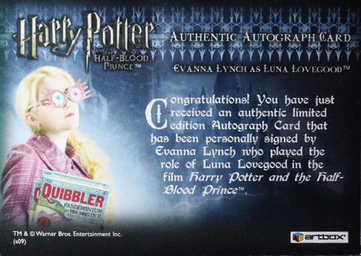 Evanna Lynch as Luna Lovegood - Back