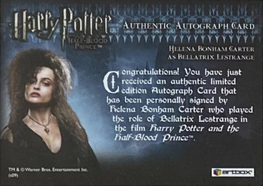 Helena Bonham Carter as Bellatrix Le Strange - Back