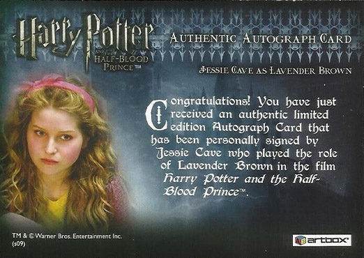 Jessie Cave as Lavender Brown - Back