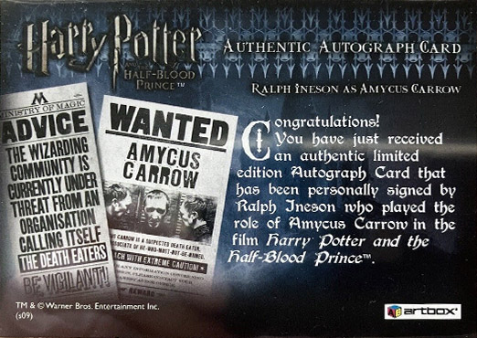 Ralph Ineson as Amycus Carrow - Back