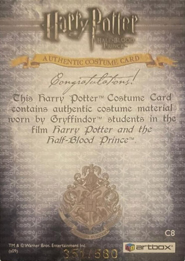 C8 - Gryffindor Students School Robes - Back