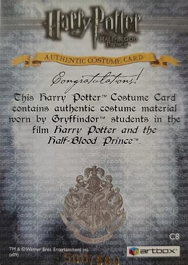 C8 - Gryffindor Students School Robes - Back