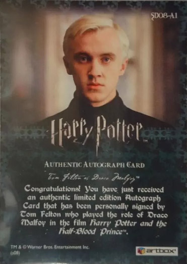 Tom Felton as Draco Malfoy - Back