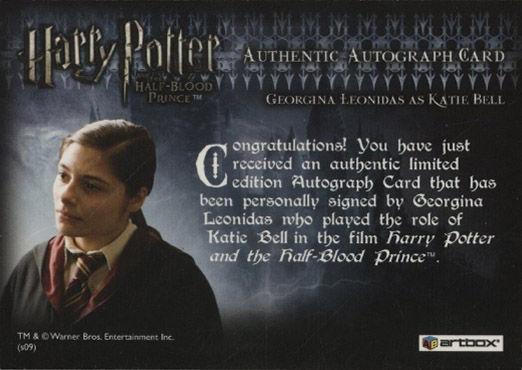 Georgina Leonidas as Katie Bell - Back