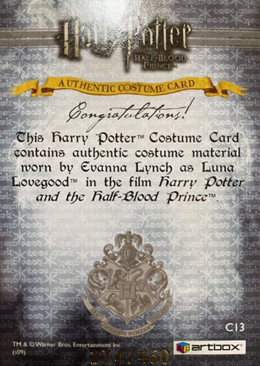 C13 - Luna Lovegood's Grey Jumper - Back