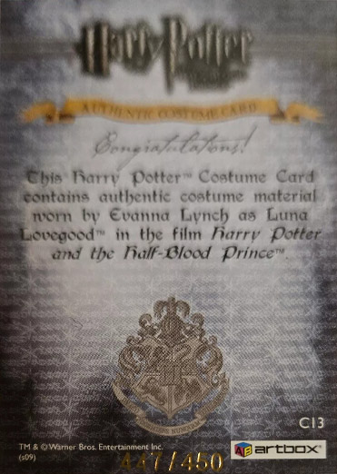 C13 - Luna Lovegood's Grey Jumper - Back