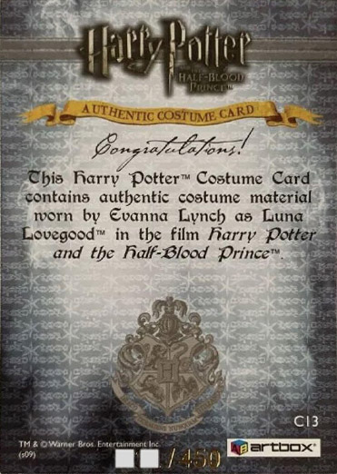 C13 - Luna Lovegood's Grey Jumper - Back