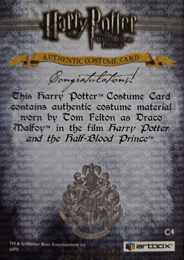 C4 - Tom Felton's Shirt - Back