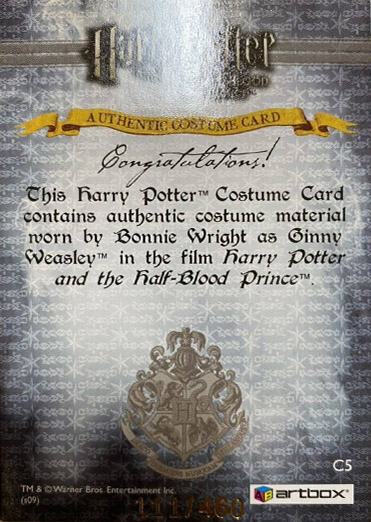 C5 - Ginny Weasley's Shirt - Back