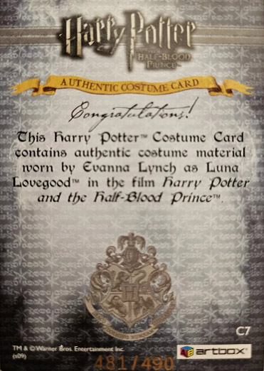 C7 - Luna Lovegood's Coat - Back