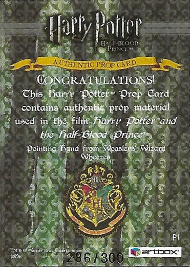 P1 - Pointing Hand from Weasley's Wizard Wheezes - Back