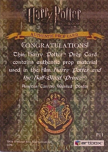 P11 - Amycus Carrow Wanted Poster - Back