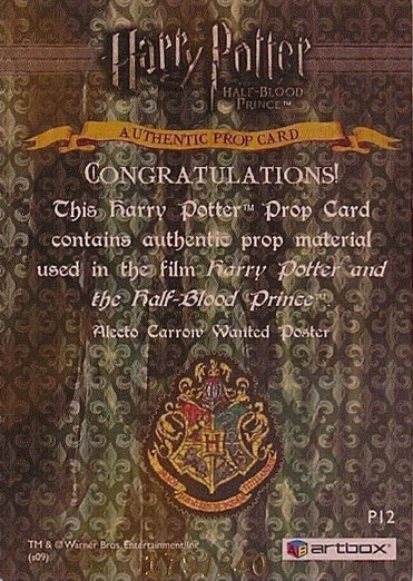 P11 - Amycus Carrow Wanted Poster - Back