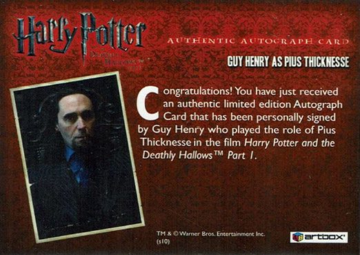 Guy Henry as Pius Thicknesse - Back