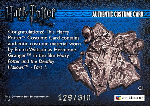 C1 - Hermione Granger's Greyblue Shirt - Back