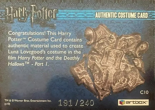 C10 - Luna Lovegood's Yellow Dress - Back