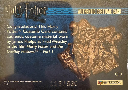 C13 - Fred Weasley's Shirt - Back