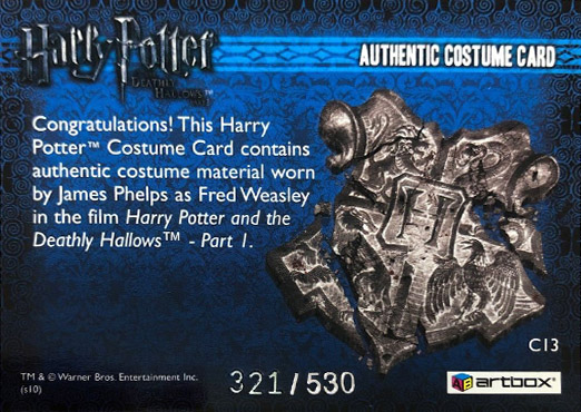 C13 - Fred Weasley's Shirt - Back