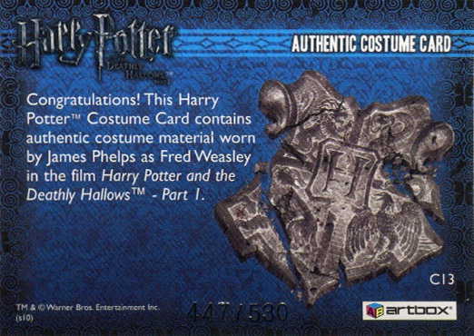 C13 - Fred Weasley's Shirt - Back