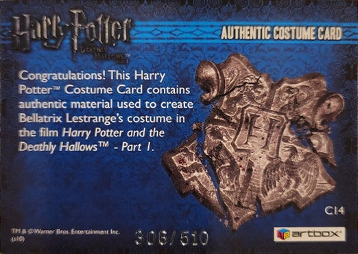 C14 - Bellatrix Lestrange's Black Costume - Back