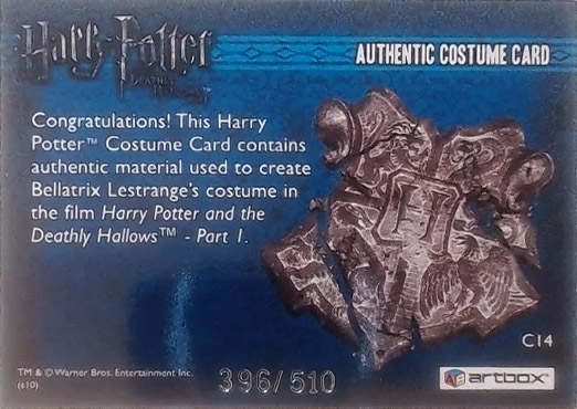 C14 - Bellatrix Lestrange's Black Costume - Back
