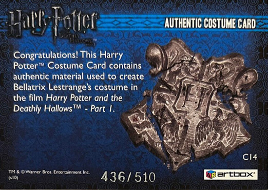 C14 - Bellatrix Lestrange's Black Costume - Back