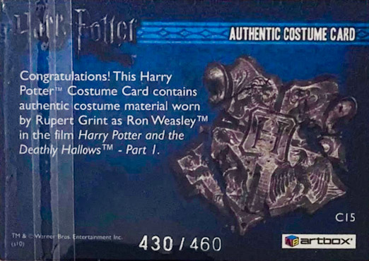 C15 - Ron Weasley's Striped Shirt - Back