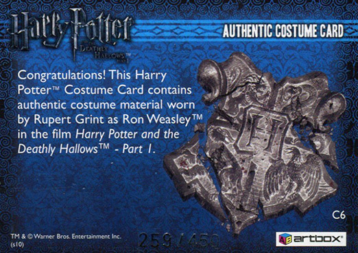 C6 - Ron Weasley's Green Shirt - Back