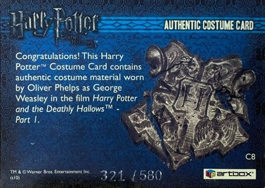 C8 - George Weasley's Shirt - Back