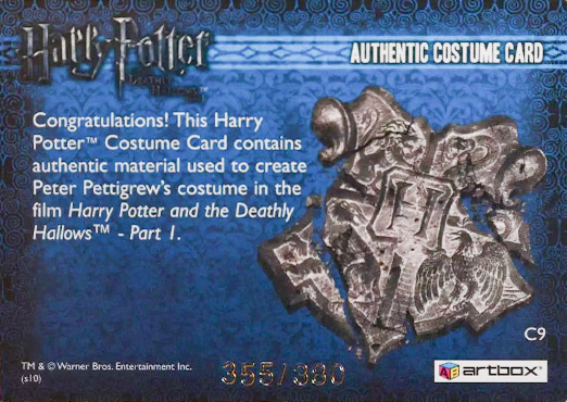 C9 - Peter Pettigrew's Costume - Back