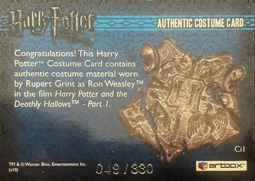 Ci1 - Ron Weasley's Checked Shirt - Back