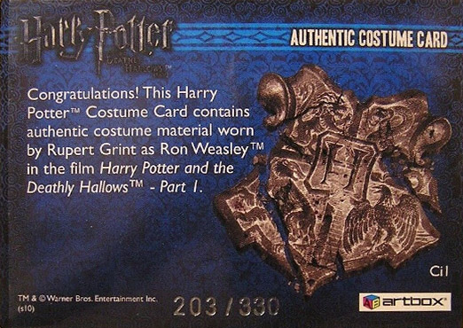 Ci1 - Ron Weasley's Checked Shirt - Back