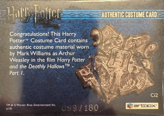 Ci2 - Arthur Weasley's Costume - Back