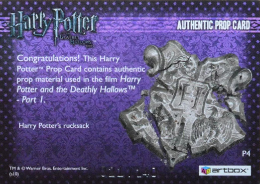 P4 - Harry Potter's Rucksack - Back