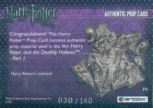 P4 - Harry Potter's Rucksack - Back