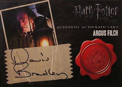 David Bradley as Argus Filch - Front