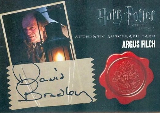 David Bradley as Argus Filch - Front