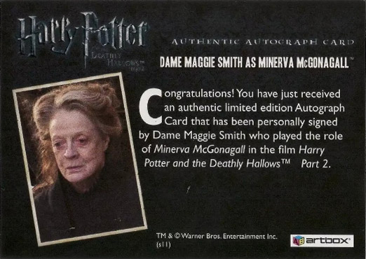 Maggie Smith as Minerva McGonagall - Back