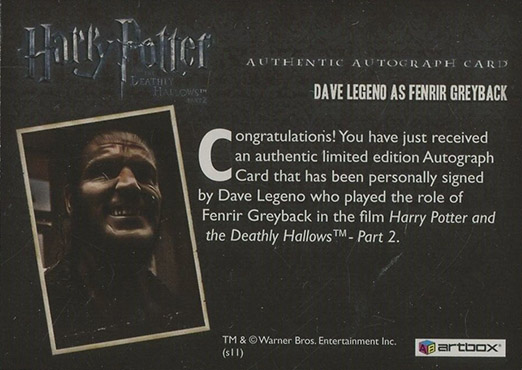 Dave Legeno as Fenrir Greyback - Back